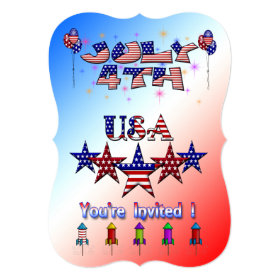 July 4th USA Party Invitation 5