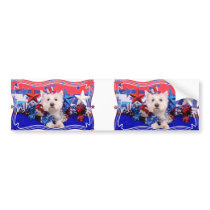 July 4th - Westie - Polo Bumper Sticker