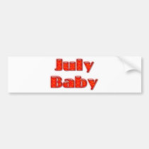 July Baby bumper stickers