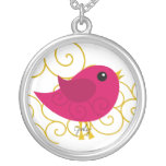 July Birthstone Bird Personalized Necklace