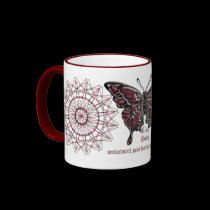 July Birthstone Butterfly Mug mugs