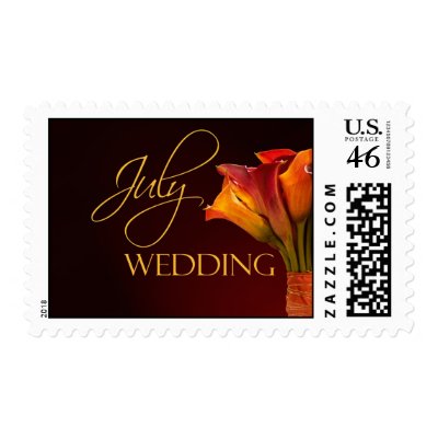 July Calla Lily Wedding Stamp