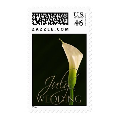 July Calla Lily Wedding Stamp - Customized