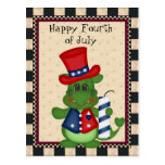 July Fourth Dragon Holiday Postcard postcards