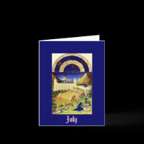 July, the Tres Riches Heures du Duc de Berry cards