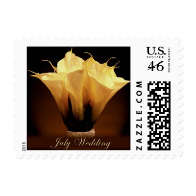 July wedding calla lilies postage