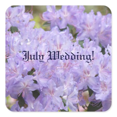 July Wedding Invitaion seals Lavender Florals Stickers