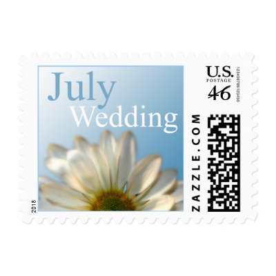 July Wedding Invitation Postage