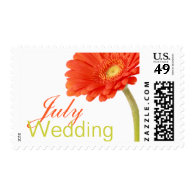 July Wedding Invitation Stamps | Gerbera Postage