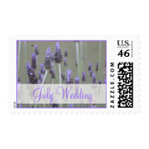 July  Wedding lavender flowers postage