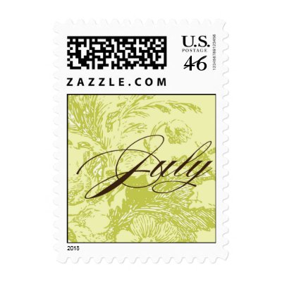 July Wedding monogram stamp