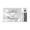 July Wedding Postage Stamp
