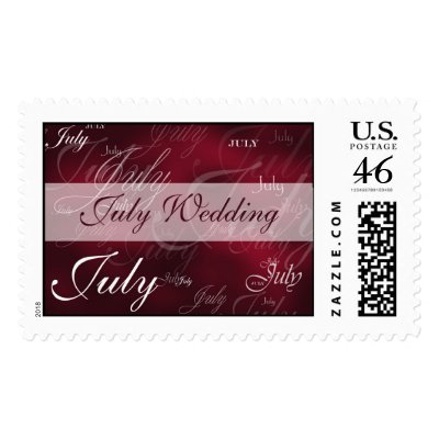 July Wedding Ruby Postage Stamps by TDSwhite