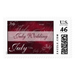 July Wedding Ruby Postage Stamps