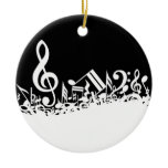 Jumble of Musical Symbols Christmas Ornament