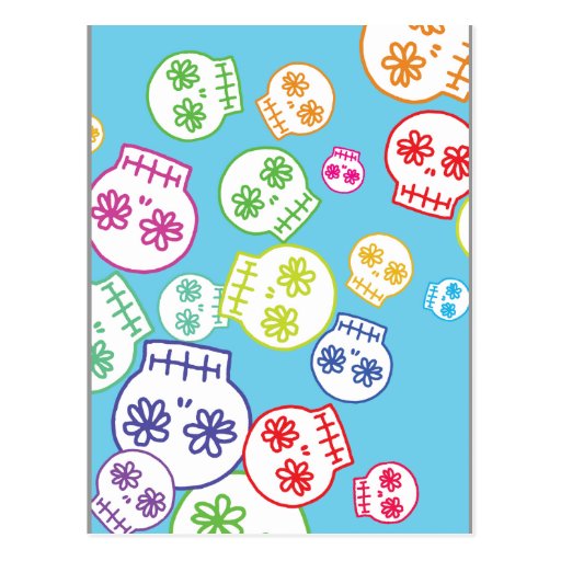 Jumble of Sugar Skulls Postcards