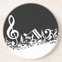 Jumbled Musical Notes Coaster