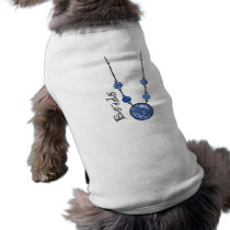 Jumbo Bead Necklace   Blue-004 Dog T-shirt