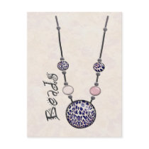 Jumbo Bead Necklace Multicolor   12 Post Card