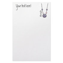 Jumbo Bead Necklace Multicolor   12 Stationery Paper
