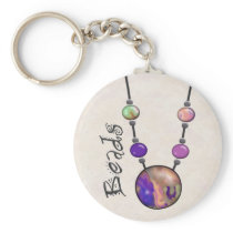 Jumbo Bead Necklace Multicolor   13 Key Chains