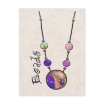 Jumbo Bead Necklace Multicolor   13 Post Card