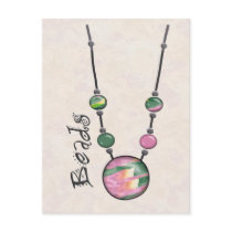 Jumbo Bead Necklace Multicolor    17 Post Cards