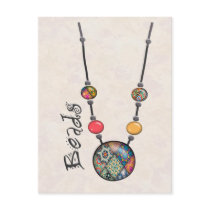 Jumbo Bead Necklace Multicolor    2 Post Card