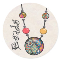 Jumbo Bead Necklace Multicolor    2 Sticker