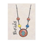Jumbo Bead Necklace Multicolor    6 Post Cards