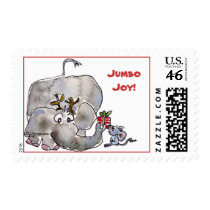 Jumbo Joy Elephant Mouse Postage Stamp by zooogle Jumbo Joy Elephant Mouse Postage Stamp