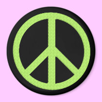 Jumbo Peace Magnet (Green) magnets