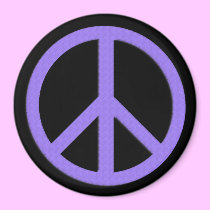 Jumbo Peace Magnet (Purple) magnets