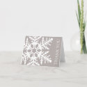 Jumbo Snowflake Thank You Card (Sand / White) card