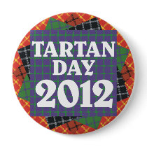 Jumbo Tartan Day 2012 Button buttons