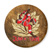Jump and Turn Skateboard Monkey Refrigerator Magnets
