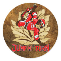 Jump and Turn Skateboard Monkey stickers by ZazzIt Jump and Turn Skateboard Monkey stickers