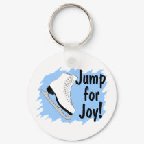 Jump For Joy Blue Skate keychains by IceSkateShop Jump For Joy Blue Skate keychains