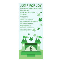 Jump for Joy Bounce House Birthday Invitation