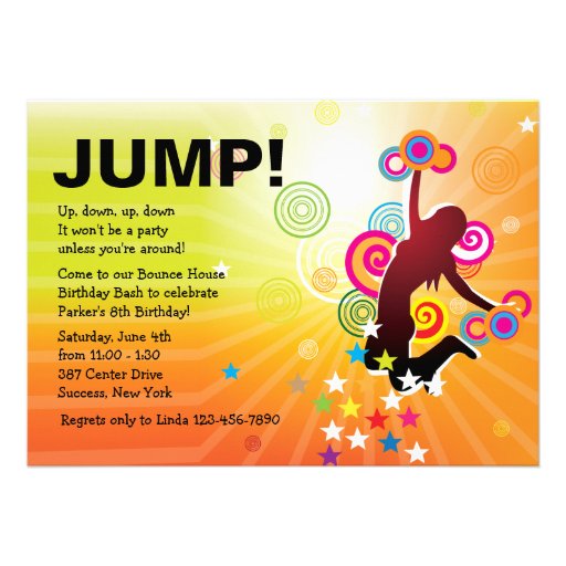 Jump for Joy Bounce House Invitation