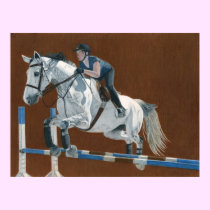 Jump! Hunter/Jumper Horse & Rider Poster posters