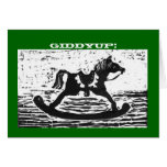 Jump on the Saddle - Giddyup, Rocking Horse Cards