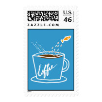 Jump start doodle art Postage stamps