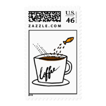 Jump start doodle art Postage stamps