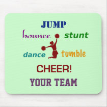 Jump Stunt Bounce Cheerleader Mousepad