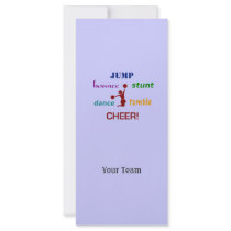 Jump Stunt Bounce Cheerleader Rack Card