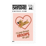 Jump Through Hoops Valentine's Day stamps