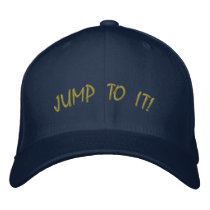 Jump To It Equestrian Hat Embroidered Baseball Cap