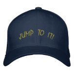 Jump To It Equestrian Hat Embroidered Baseball Cap