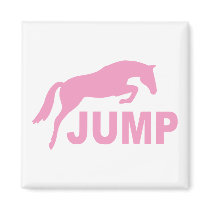 JUMP with Jumping Horse (pink) magnets